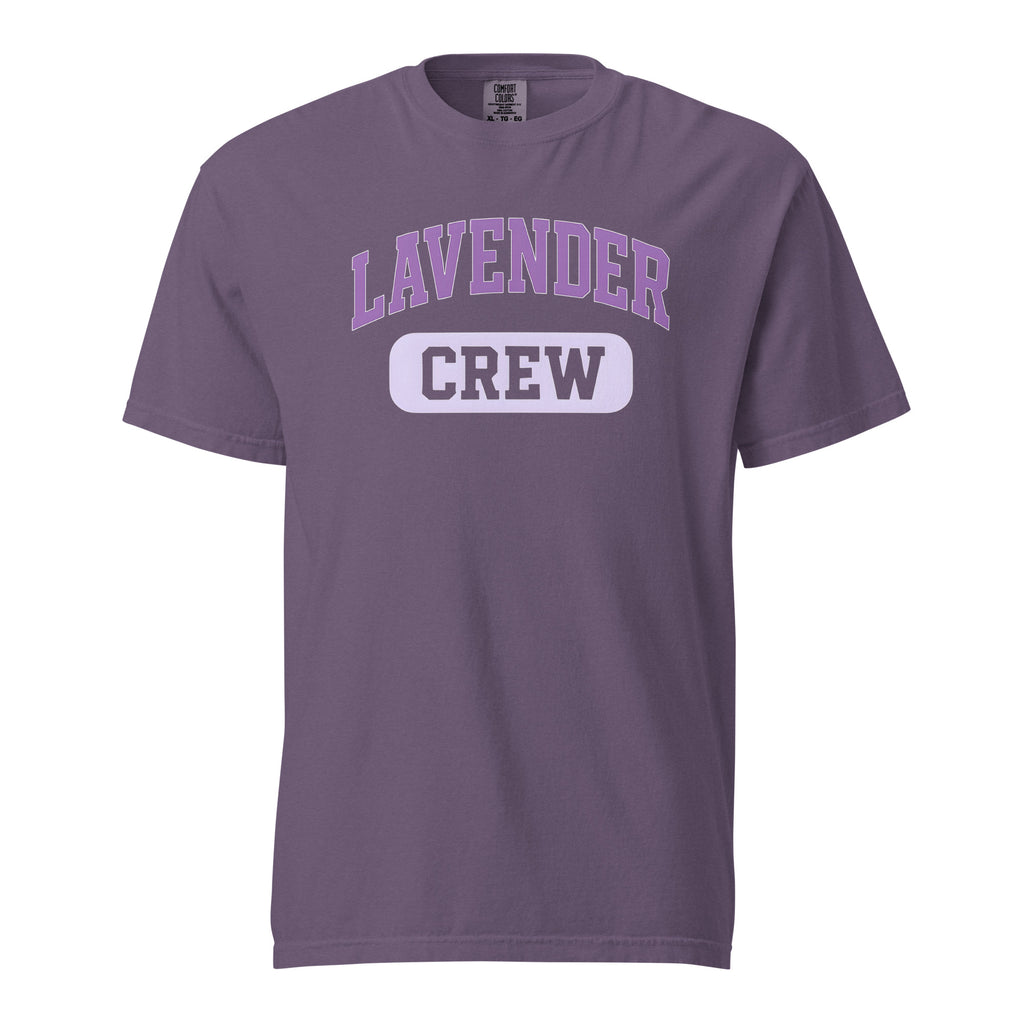 Lavender Crew T-Shirt, subtle LGBTQ shirt and unisex pride t-shirt by Sparked By Pride.