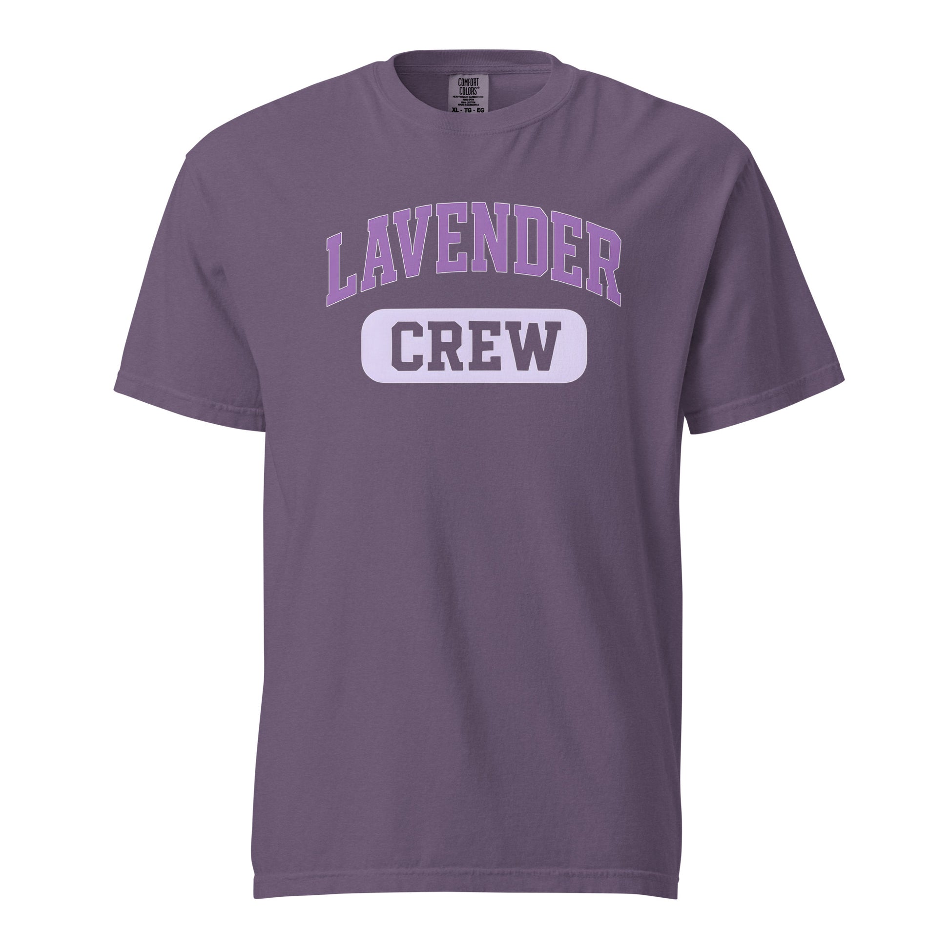Lavender Crew T-Shirt, subtle LGBTQ shirt and unisex pride t-shirt by Sparked By Pride.