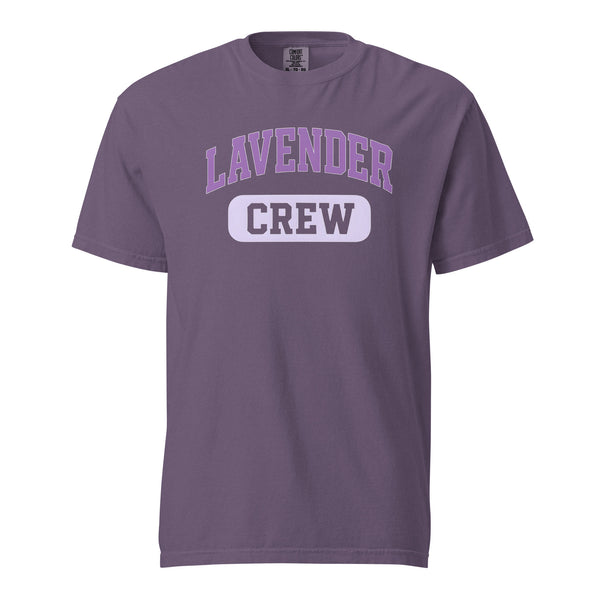 Lavender Crew T-Shirt, subtle LGBTQ shirt and unisex pride t-shirt by Sparked By Pride.