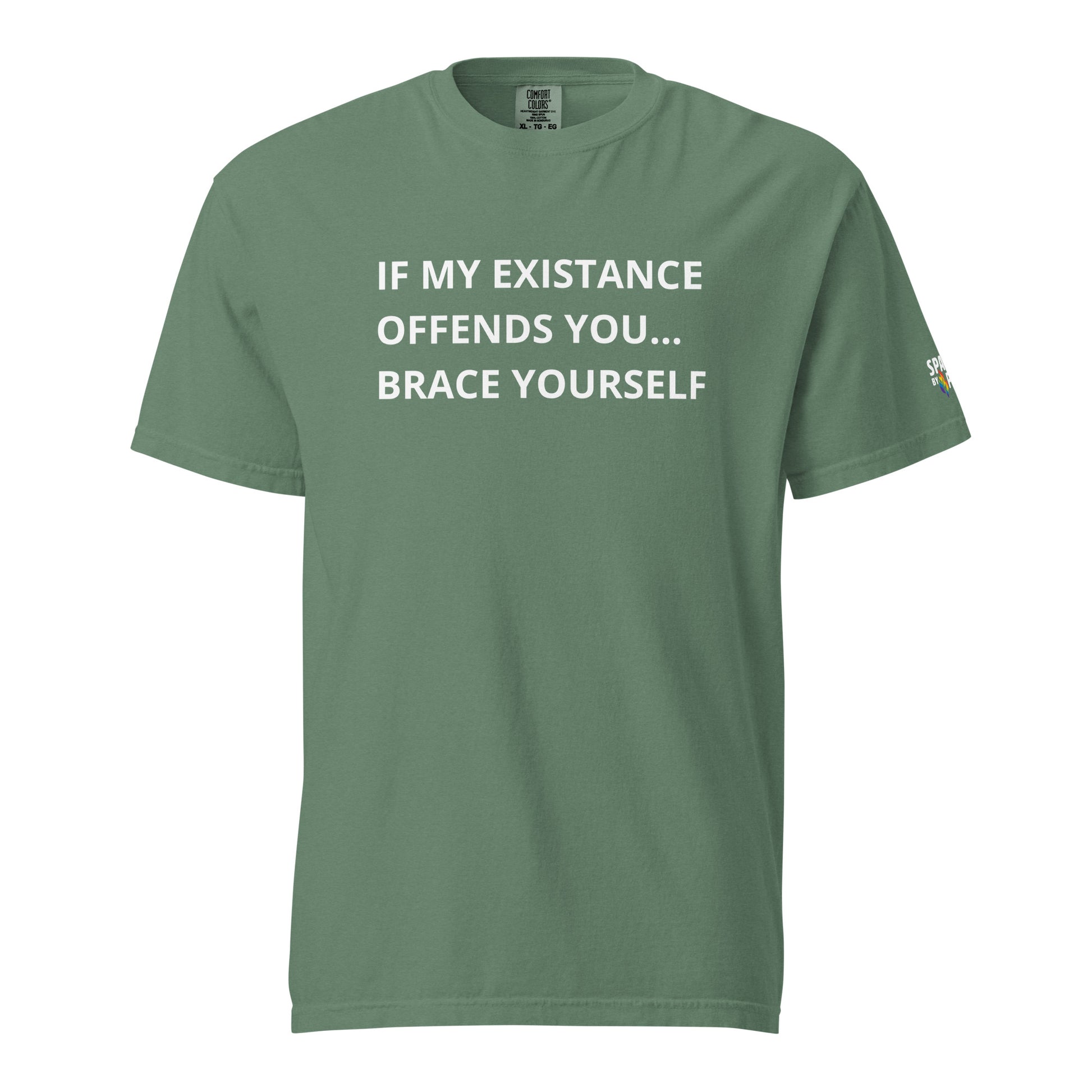 If My Existence Offends You… Brace Yourself T-Shirt unisex pride tee, inclusive queer fashion, Sparked By Pride