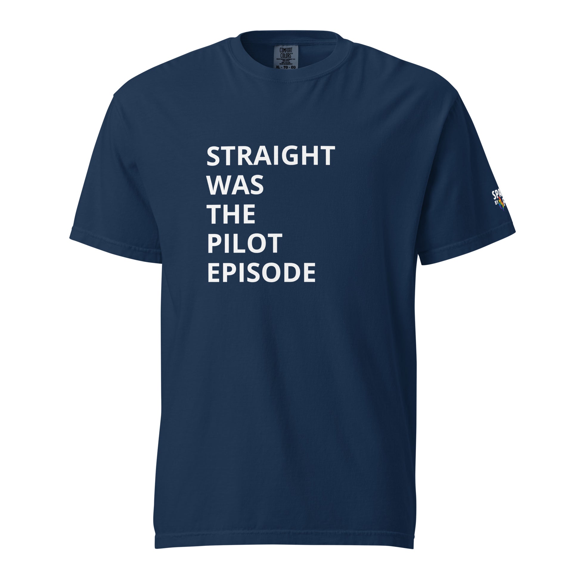 Straight Was the Pilot Episode T-Shirt unisex pride tee with subtle LGBTQ shirt by Sparked By Pride